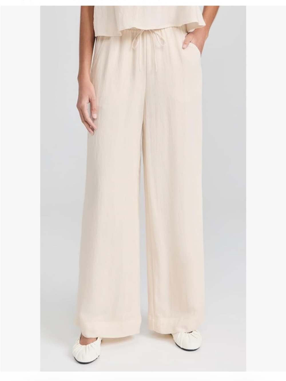 Z Supply Soleil High Rise Wide Leg Pants in Sandstone, Size Medium, NWT Coastal